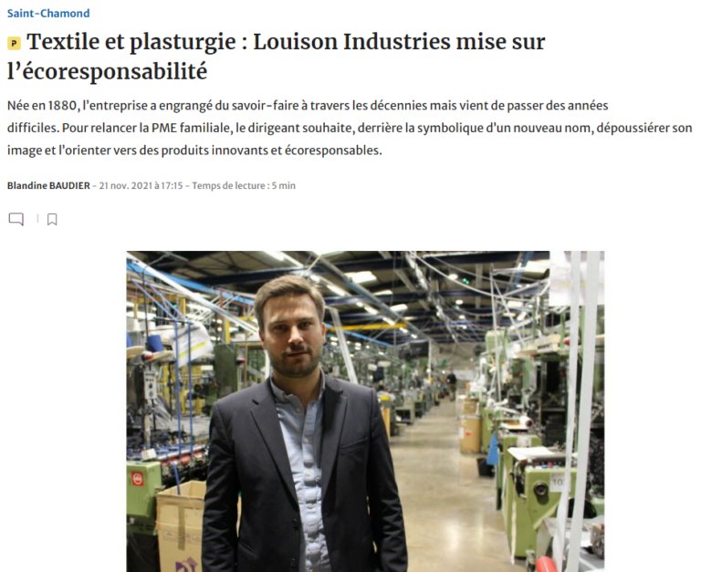 Louison Industries dans Le Progrès 3 louison ecoresponsabilite le progres 1